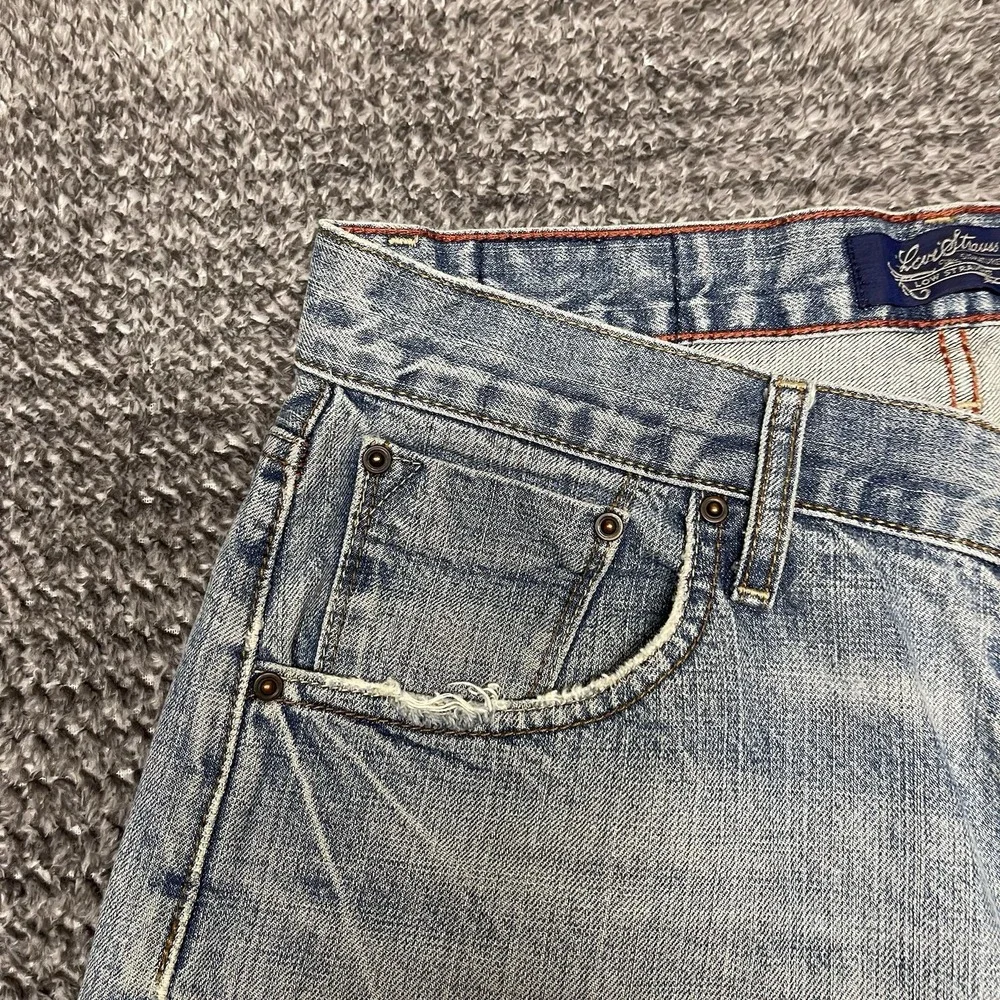 Vintage‎ Levis Signature Low Straight Jeans Mens 32x30 Blue Button Fly Y2K '06